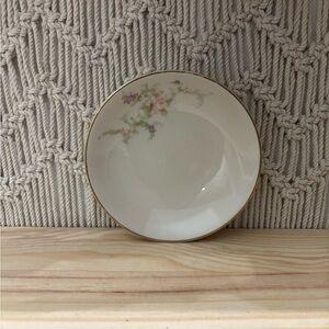 Royal Devon Porcelain Floral Saucer White Pink Green Gold Round Glossy USA